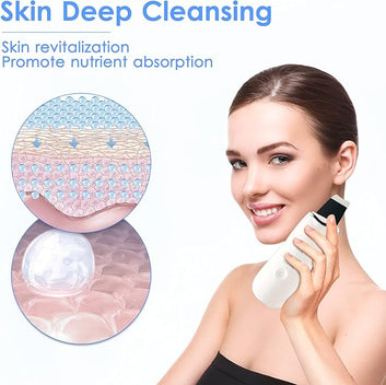 3-in-1 Ultrasonic Facial Skin Scrubber