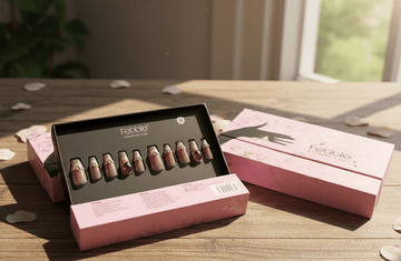 Febble - Burgundy Luxe Gem Nails